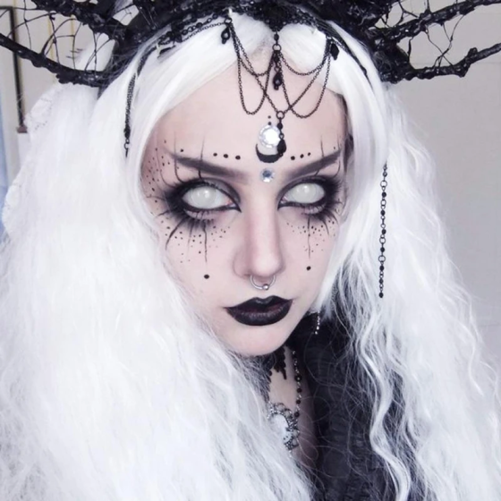 Halloween White out Colored Contact Lenses