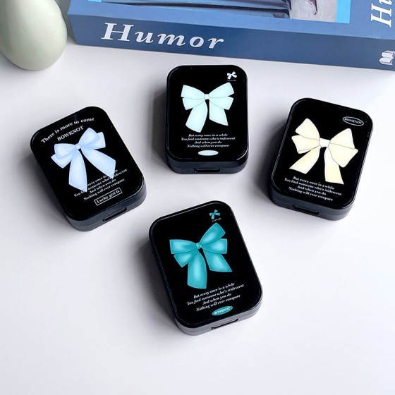 Minimalist Bowknot Colored Contact Lens Case