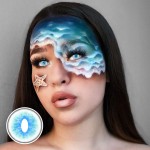 Cosplay Ragdoll Cat Blue Colored Contact Lenses
