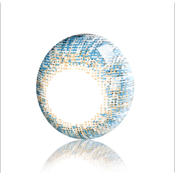 Three Tone Blue Colored Contact Lenses
