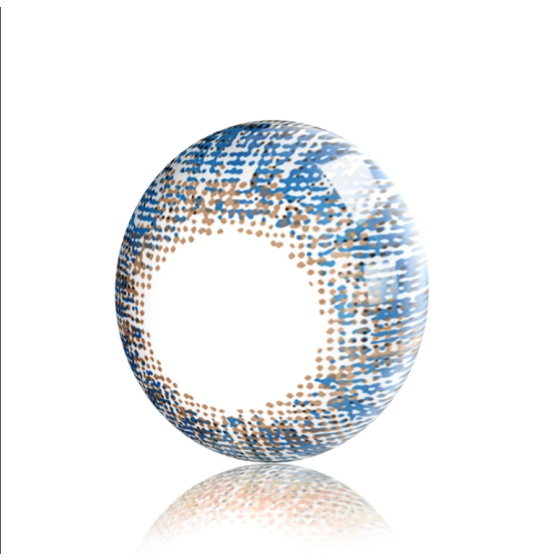 New 3-Tone Gem Blue Prescription Colored Contact Lenses