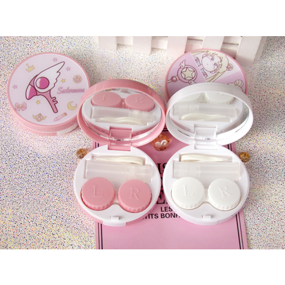 Sakura Pink Colored Contact Lens Case