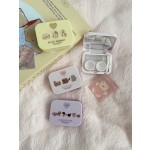 Young Girl Style With Cute Pets Colored Contact Lens Case