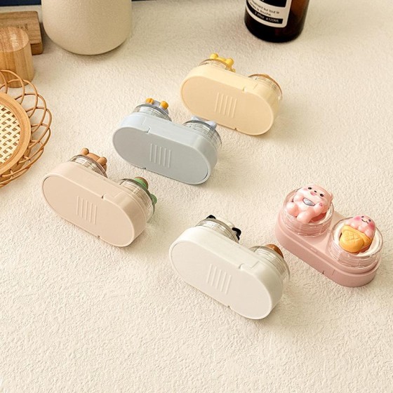 Cute Cartoon Colored Contact Lens Case