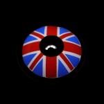 Cosplay Britain Flag Blue Colored Contact Lenses