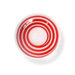 Cosplay Circle Line Curl Red White Colored Contact Lenses