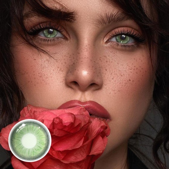Perola Green Prescription Colored Contact Lenses