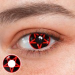 Cosplay NARUTO Pentagram Red Colored Contact Lenses