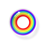 Cosplay Circle Line Rainbow Colored Contact Lenses