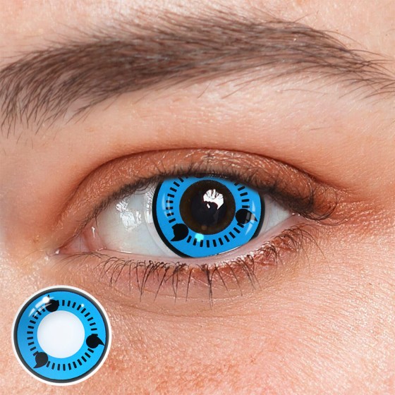 Cosplay NARUTO Sharingan Blue Colored Contact Lenses