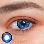 Cosplay Cyberpunk Blue Colored Contact Lenses